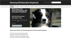Desktop Screenshot of harmonyhillaussies.com